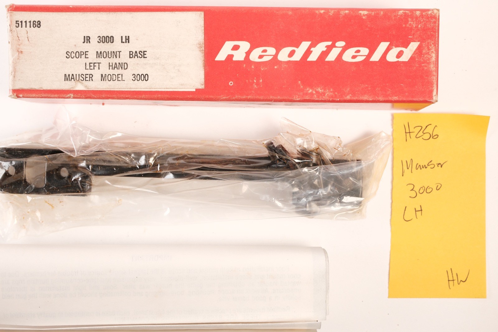 H256 Redfield JR Scope Mount Base Mauser 3000 LH Left Hand