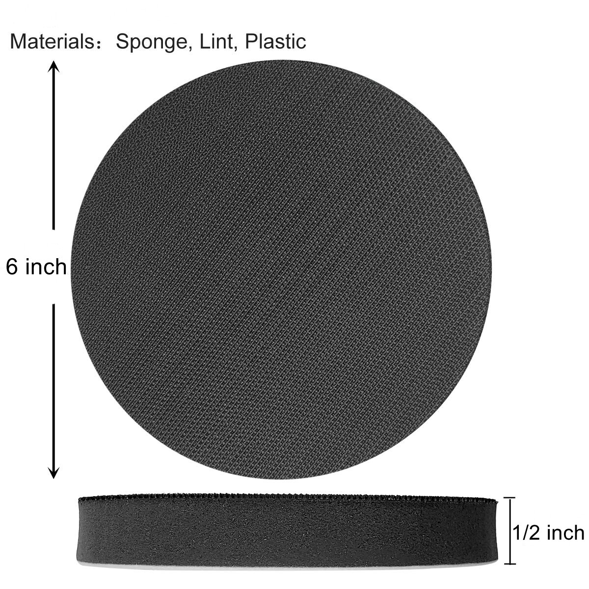 6 inch Soft Foam Interface Sanding Disc Sander Buffer Hook and Loop Backing Pad