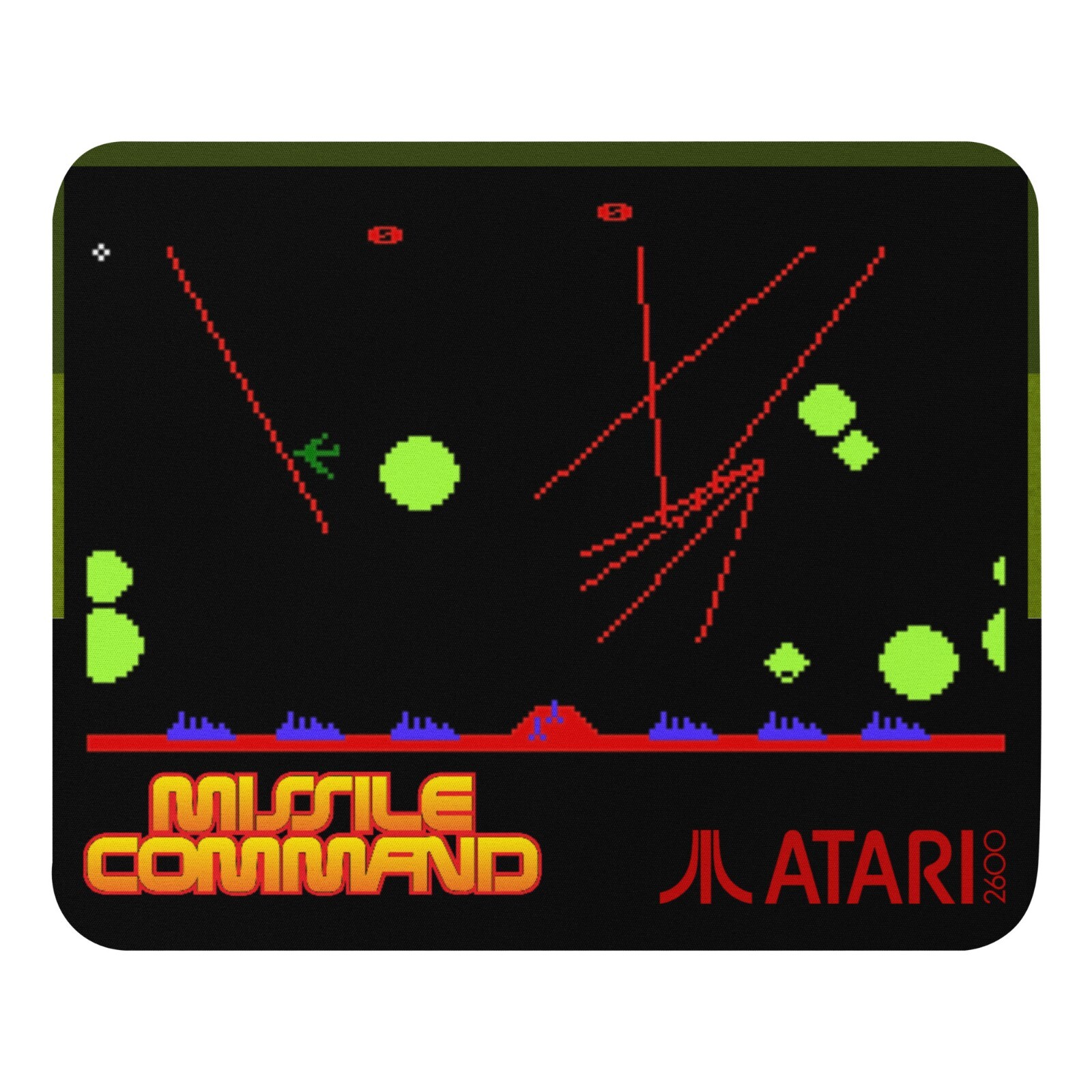 Missile Command Atari 2600 - Mouse Pad NEW 9.5" x 7.75" Non Slip