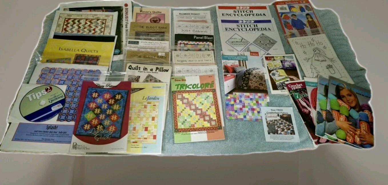 Quilting Crocheting Sewing and Crafting Instructions Pamphlets & how to pages...