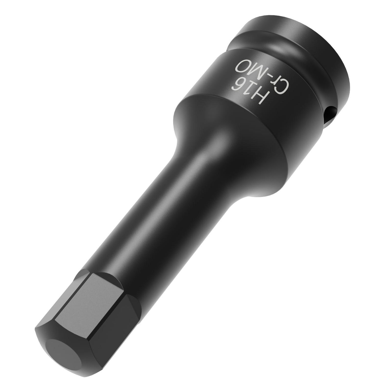 Skweawert 16mm Hex Impact Bit Socket, H16 1/2" Drive Allen H16, Black