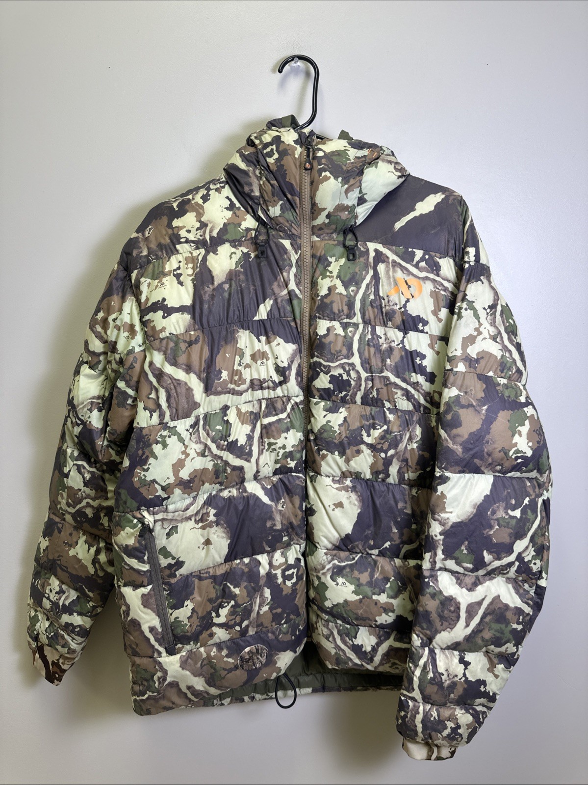 First Lite Chamerlin Down Jacket Men's L Fusion Camo