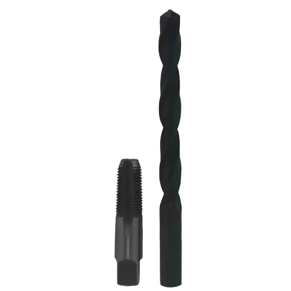 1/4 In. Carbon Steel NPT Pipe Tap and 7/16 In. High Speed Steel Drill Bit Set (2