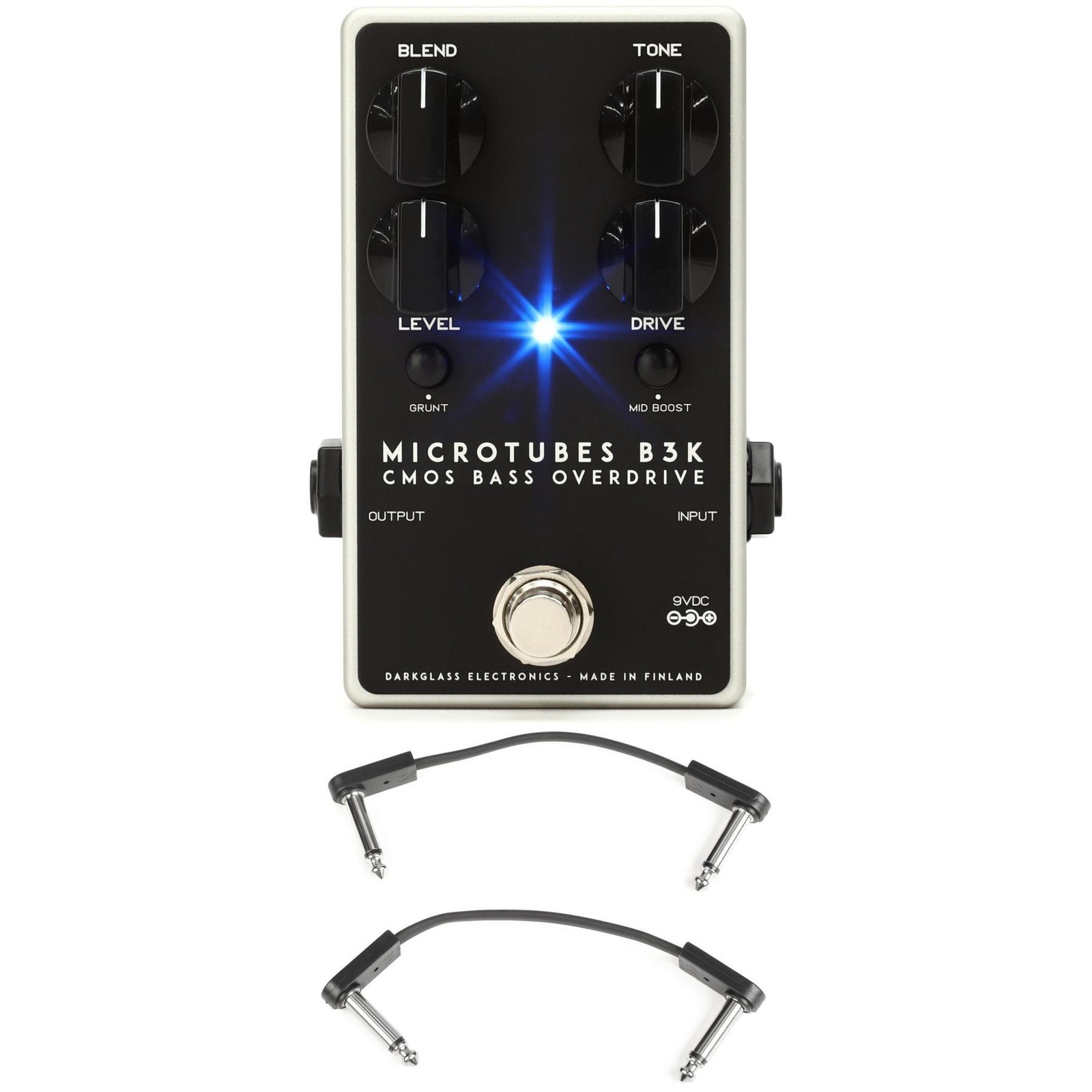 Darkglass Microtubes B3K V2 Bass Preamp Pedal with EBS Patch Cables