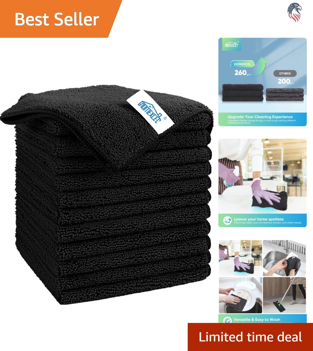 12 Pack Microfiber Cleaning Cloths Compatible with Cars Household Windows