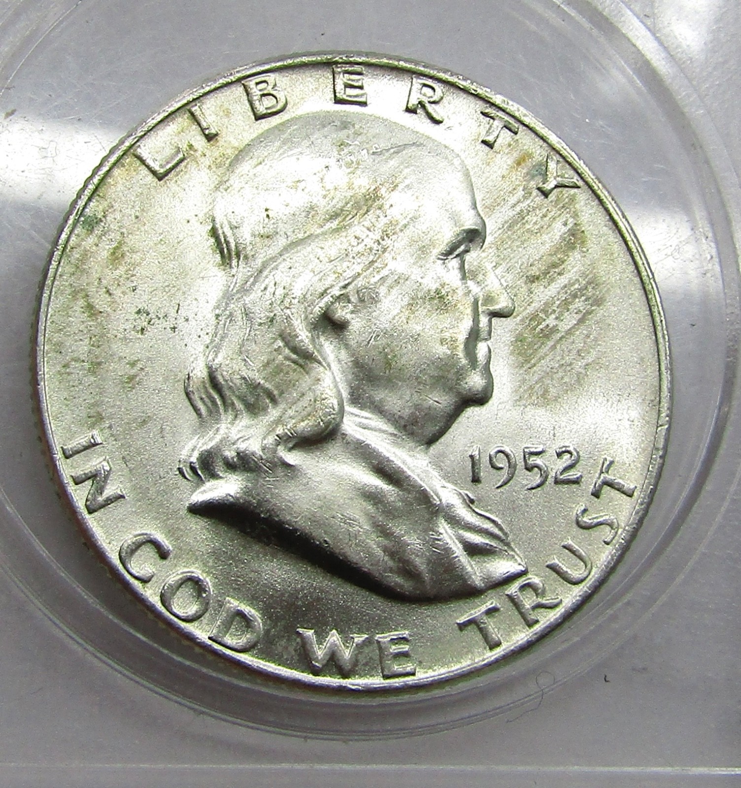 1952 D 50C Franklin Half Dollar AU