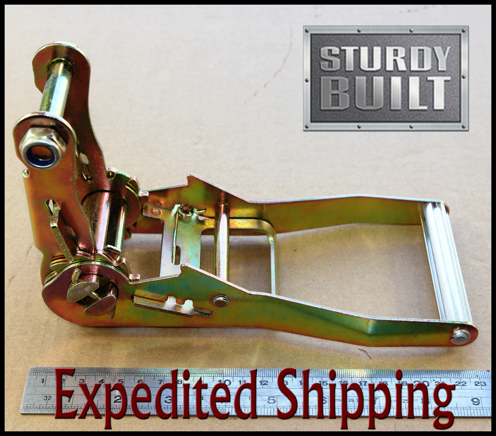 GRIPON 2" Ratchet Tow Dolly Car Hauler Webbing Flat Bed Straps Tie Down Trailer