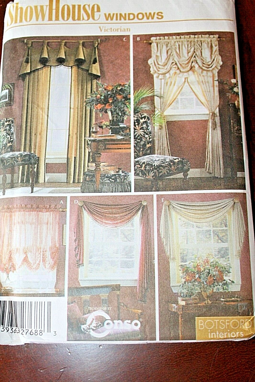 Simplicity Showhouse Pattern 5058 Shade, Window Treatment & Swag