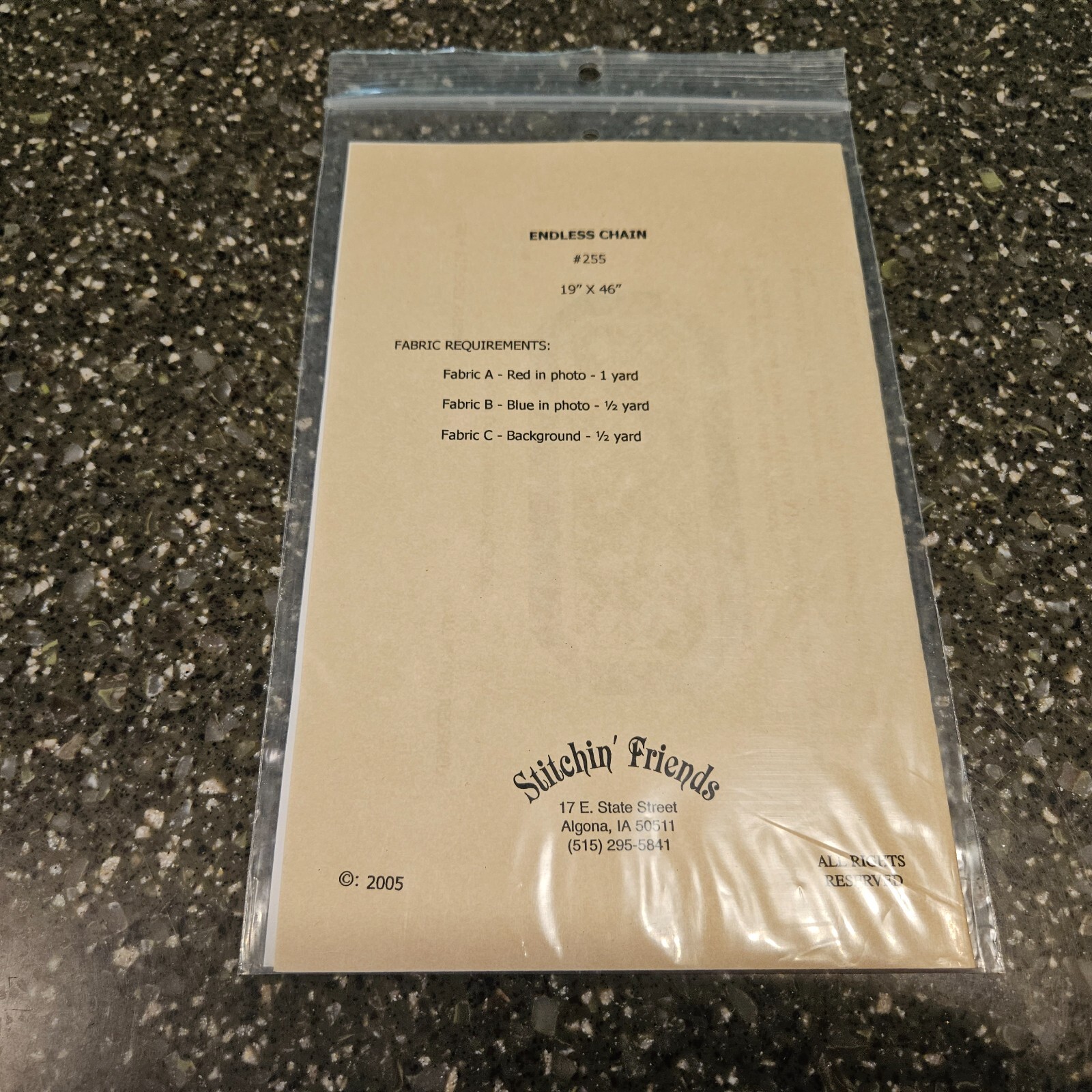 Stitchin' Friends Endless Chain 19x46 Table Runner Quilt Pattern #255