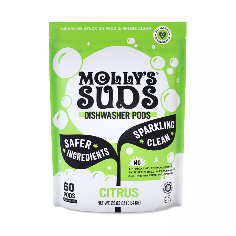 Molly's Suds Dishwasher Detergent Pods Citrus 60 pods - 29.63 oz (0.84 kg)