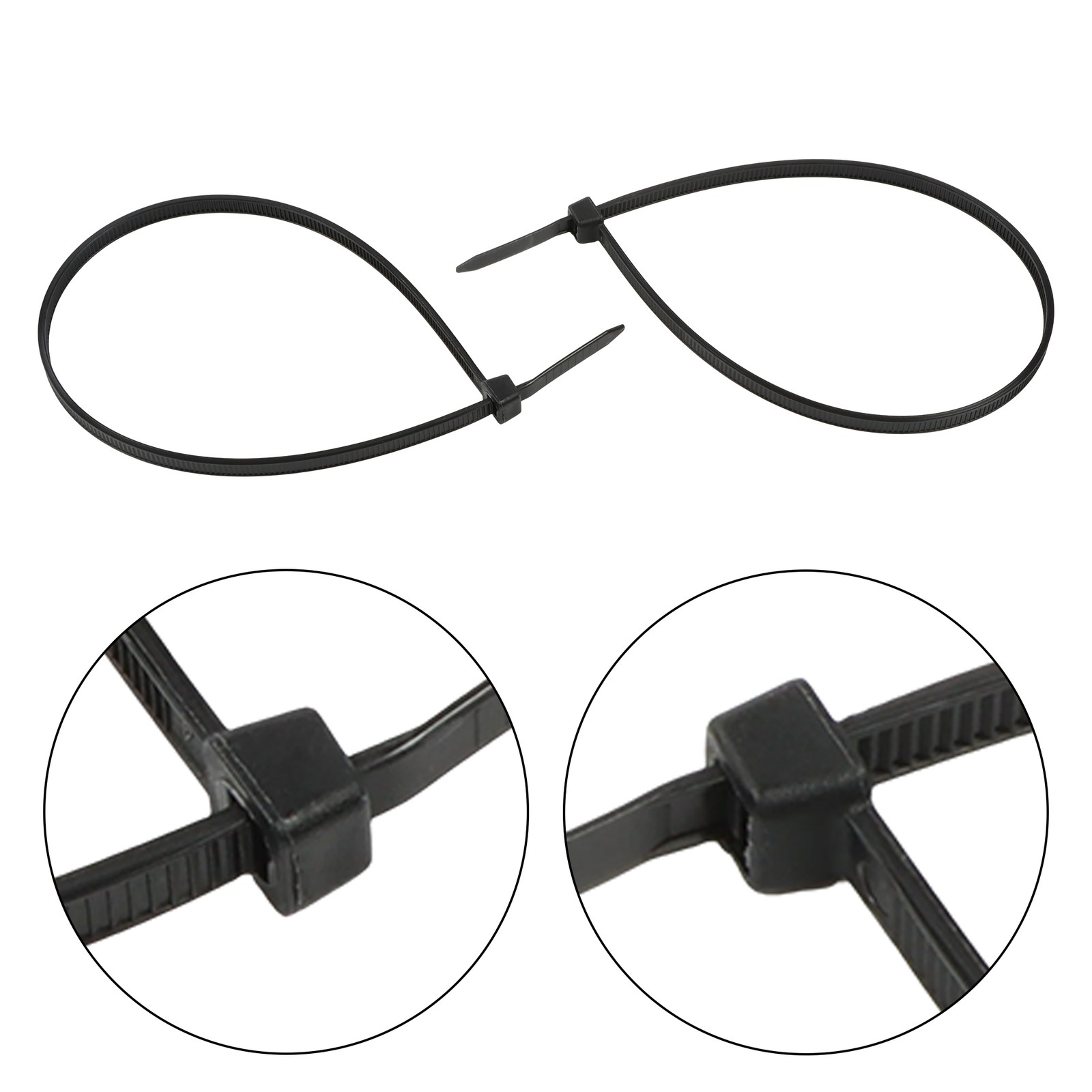 1000 Pack 12" Zip Ties Double-sided Toothed Cable Ties 100 lb Self-Locking