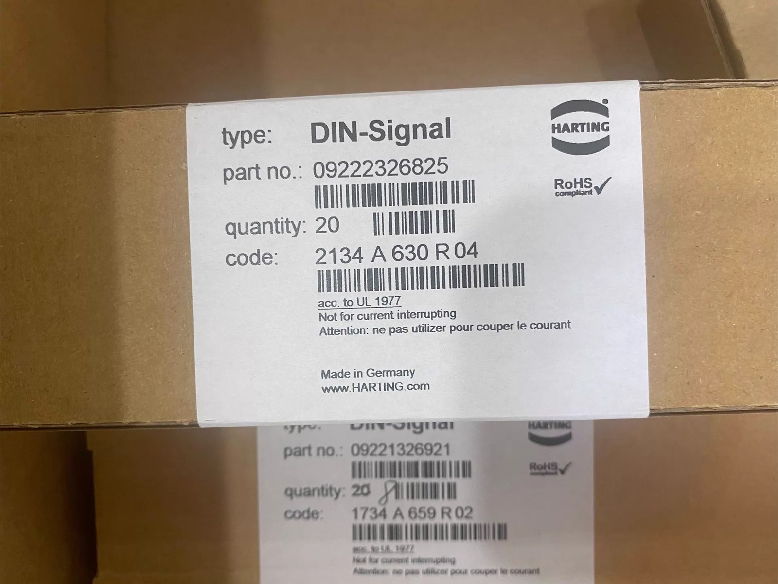 20pcs HARTING 09222326825 Brand New Female Connector