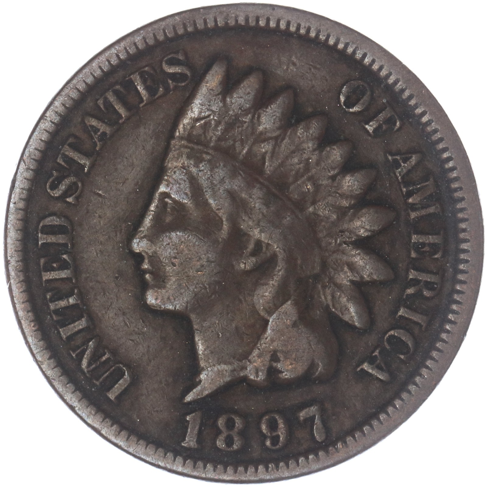 1897 (P) Indian Head Cent Very Good Penny VG