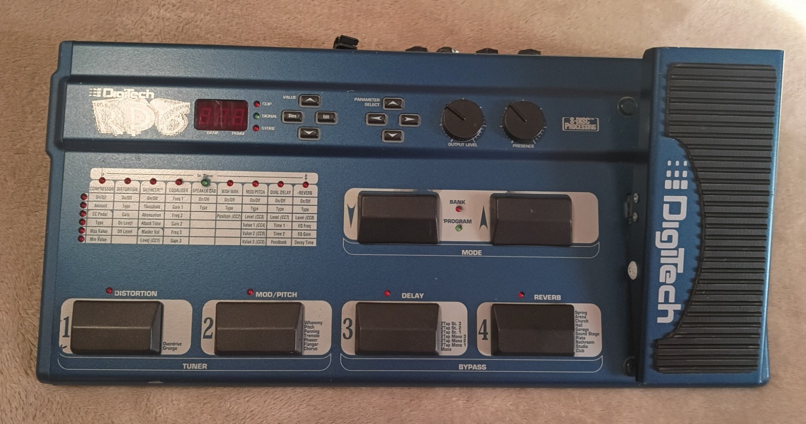 Digitech RP6 Guitar Multi Effects Processor with Expression Pedal Tested