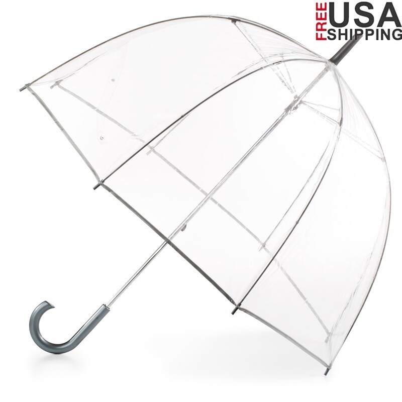 Clear Bubble Umbrella Dome Canopy Rain Protection Handheld Easy Grip 51 Inch New