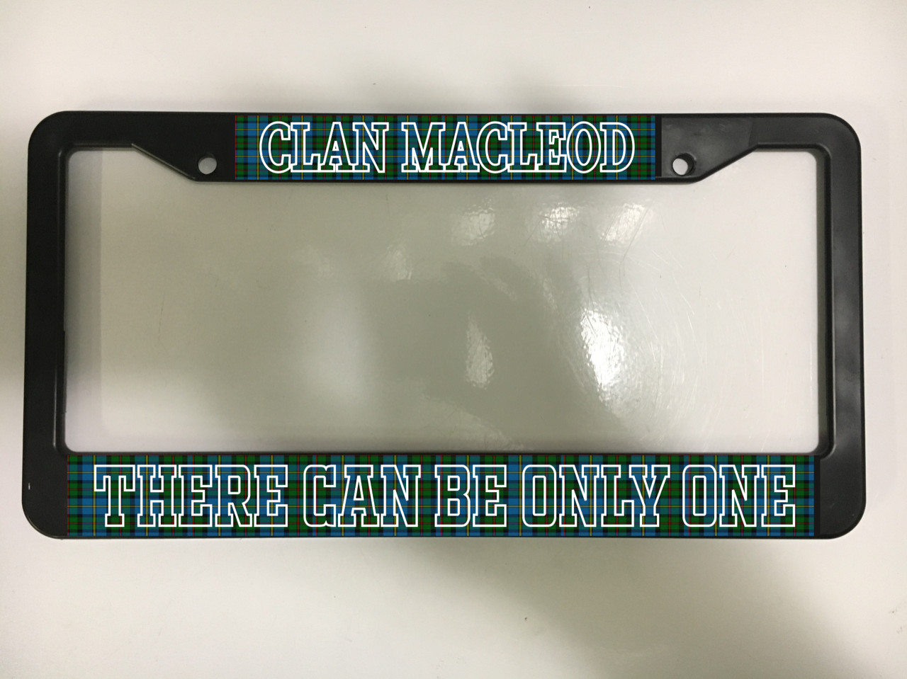 for Highlander Fans Clan MACLEOD There CAN BE ONLY ONE Black License Plate Frame