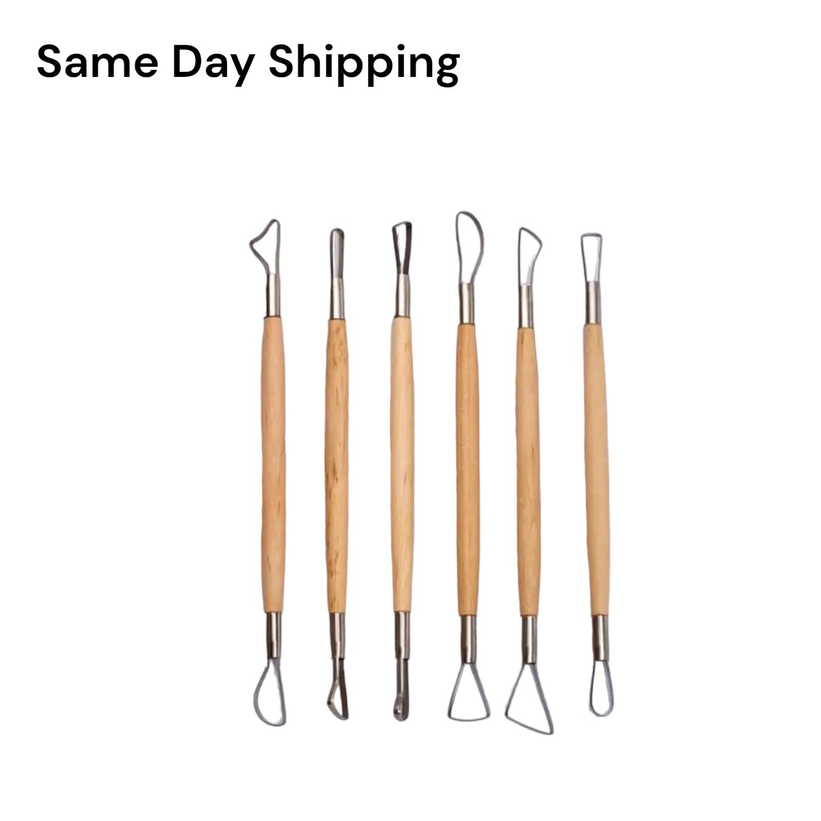 6Pcs Clay Pottery Tool Ceramic Sculpting Tools Carving Ribbon Wire