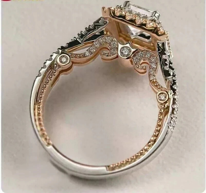 2.85Ct VVS1 Lab Created Diamond Christmas  Day Gift Ring 14K White Gold Finish