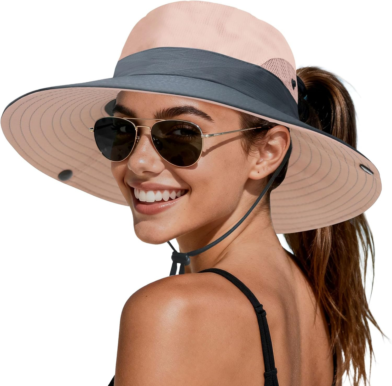 Sun Beach Hats for Women Men UV Protection Wide Brim Foldable Fishing Sun Bucket