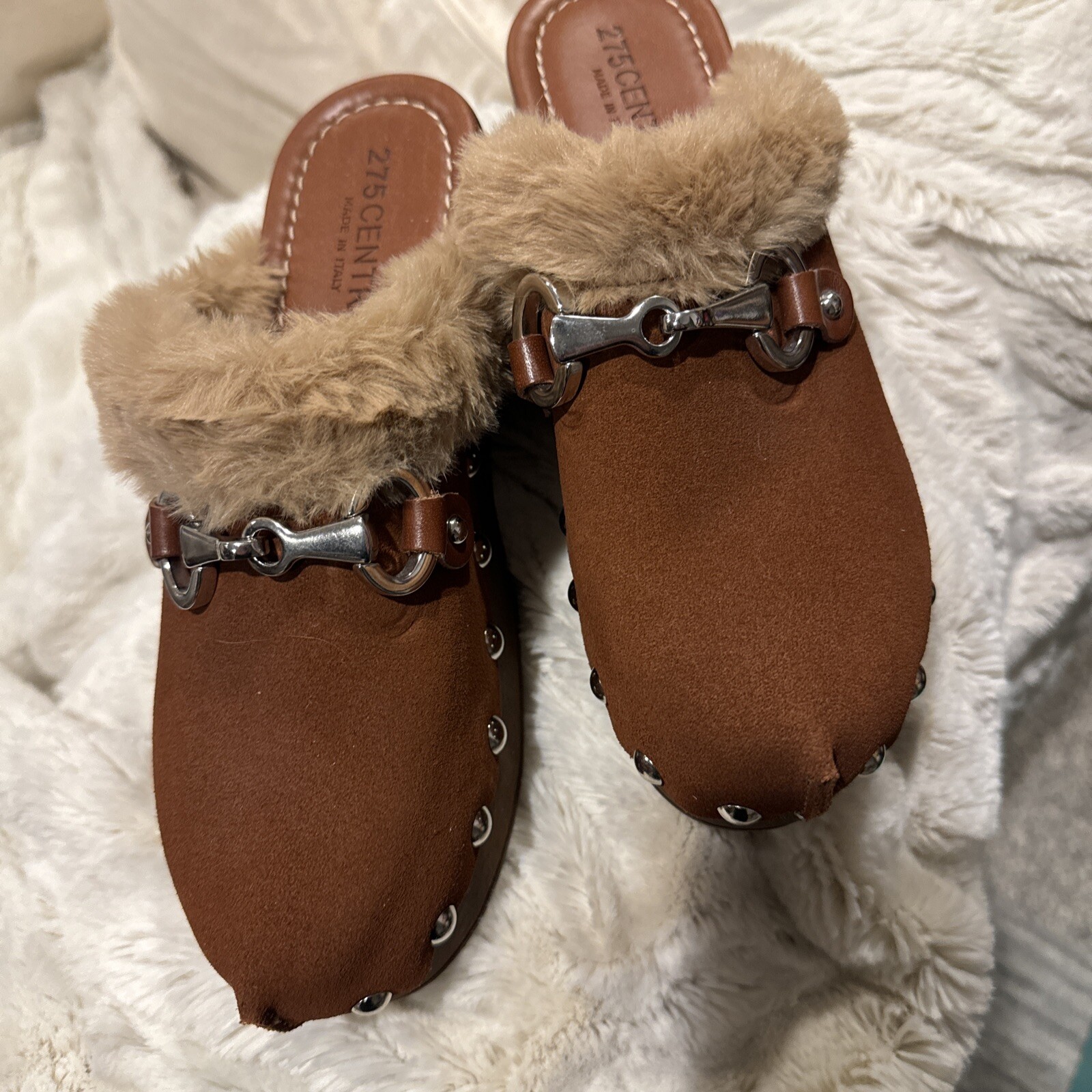 275 CENTAL SUEDE CLOGS SIZE 38