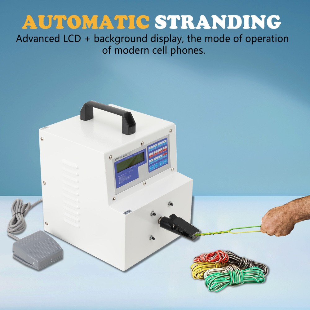 110V 15W Automatic Wire Twisting Machine Highspeed Wire Twister Speed Adjustable
