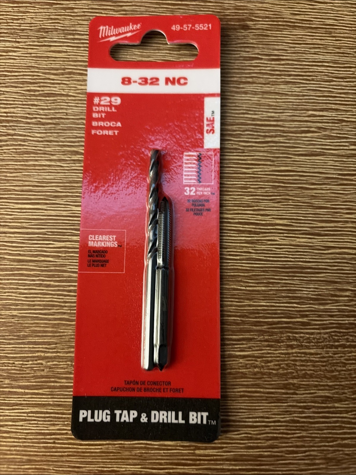 Milwaukee 8-32 Nc Straight Flute Plug Tap & #29 Drill Bit
