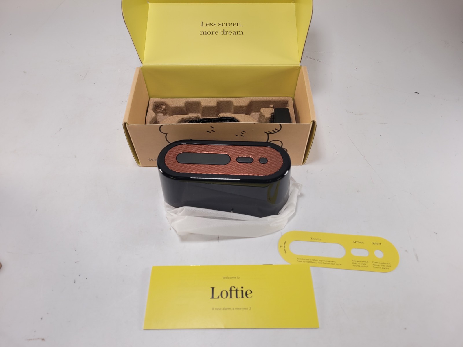 Loftie Bluetooth Speaker Smart Alarm Clock Sound Machine Copper
