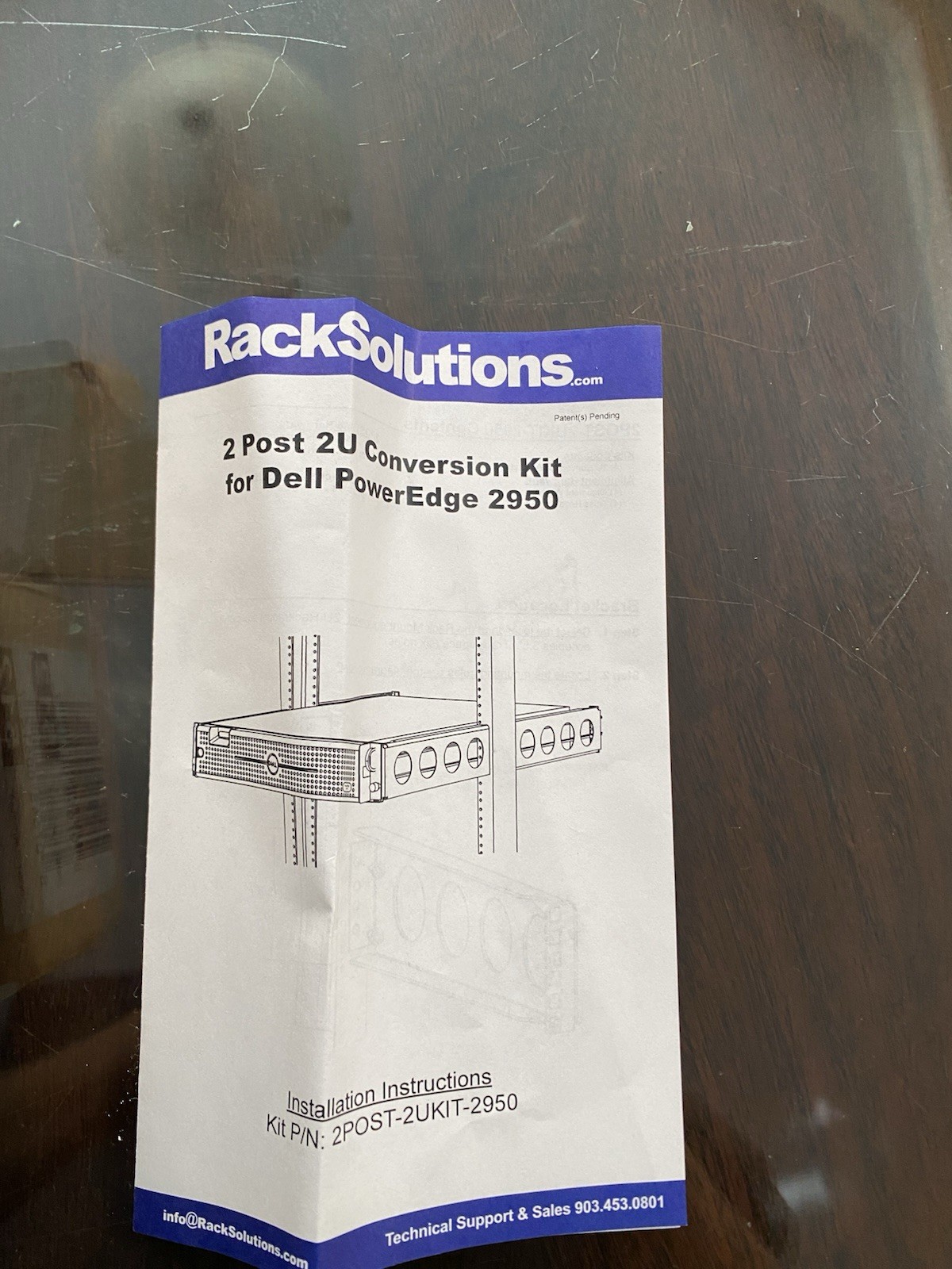 RackSolutions 2U 2-Post Conversion Kit Dell PowerEdge 2950 2POST-2UKIT-2950