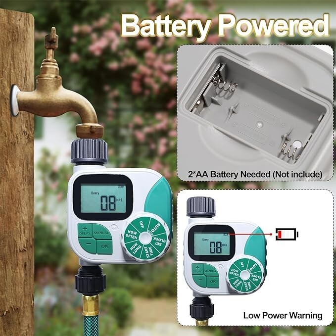 Biswing Sprinkler Timer, Outdoor Water Timer for Garden Hose, Programmable