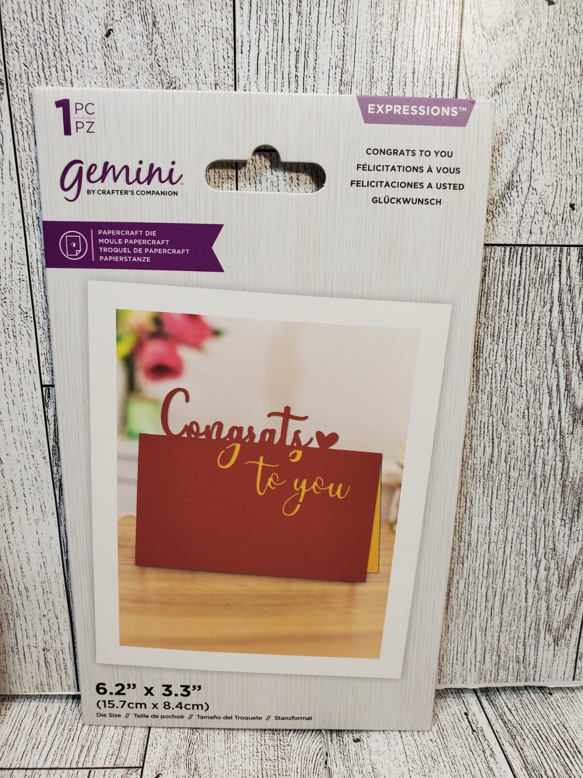 CC1 Crafters Companion Gemini  Expressions Congrats to You  Sentiment die