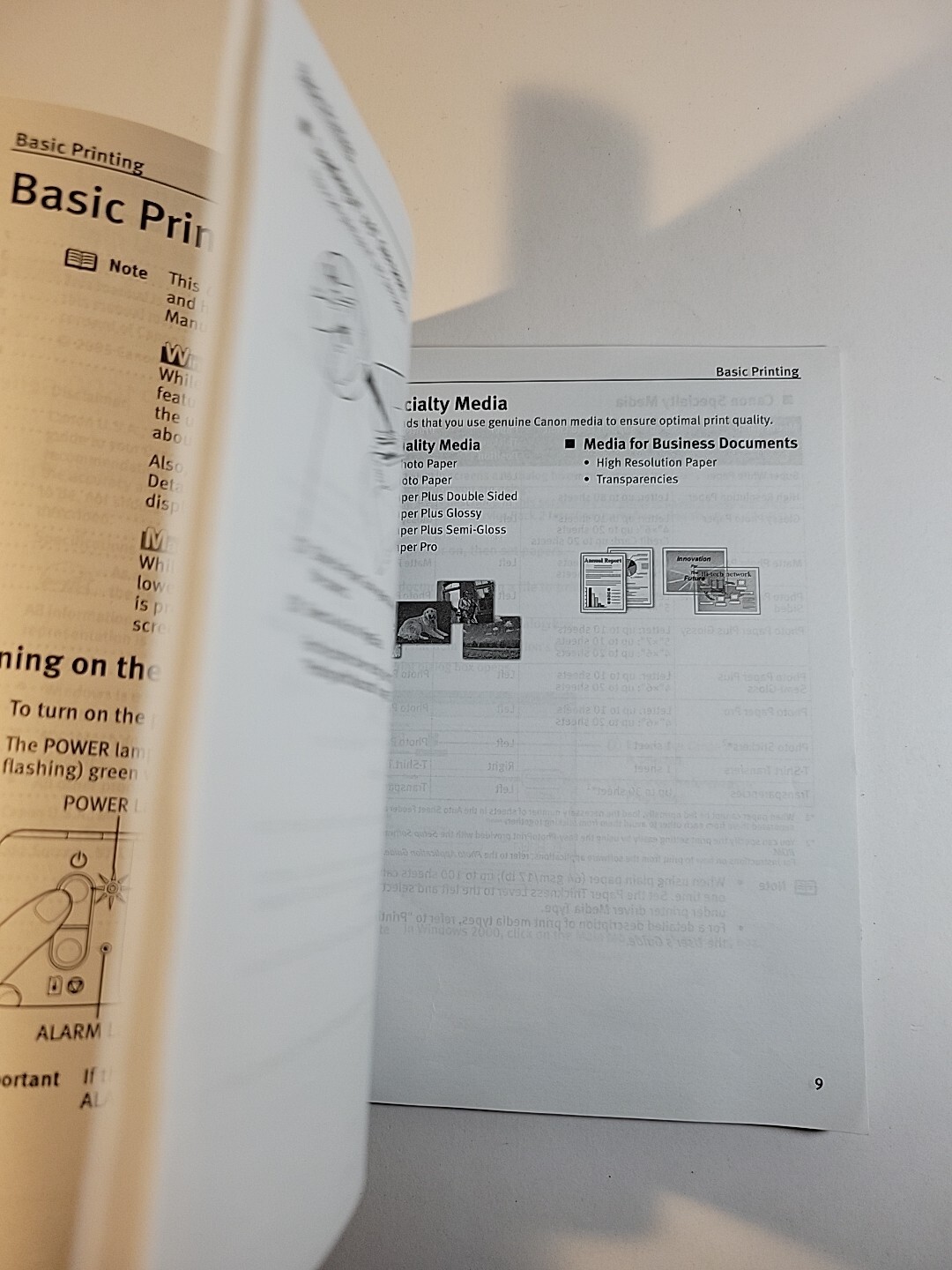 Canon Pixma iP 1600 Quick Start Guide