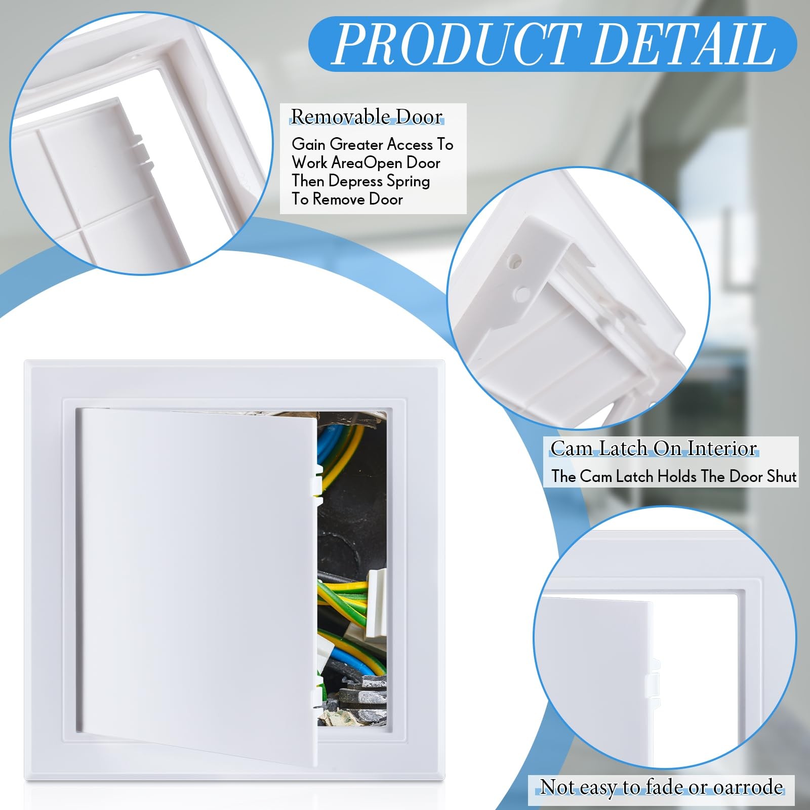 2 Pack 8 x 8 Plastic Plumbing Access Panel for Drywall, Door Electrical Cover...