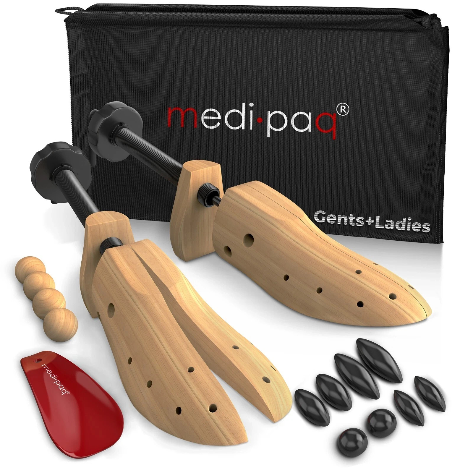 Shoe Trees Wood Stretchers x2 Mens Women Wooden Shaper Size Bunion Blister CornV