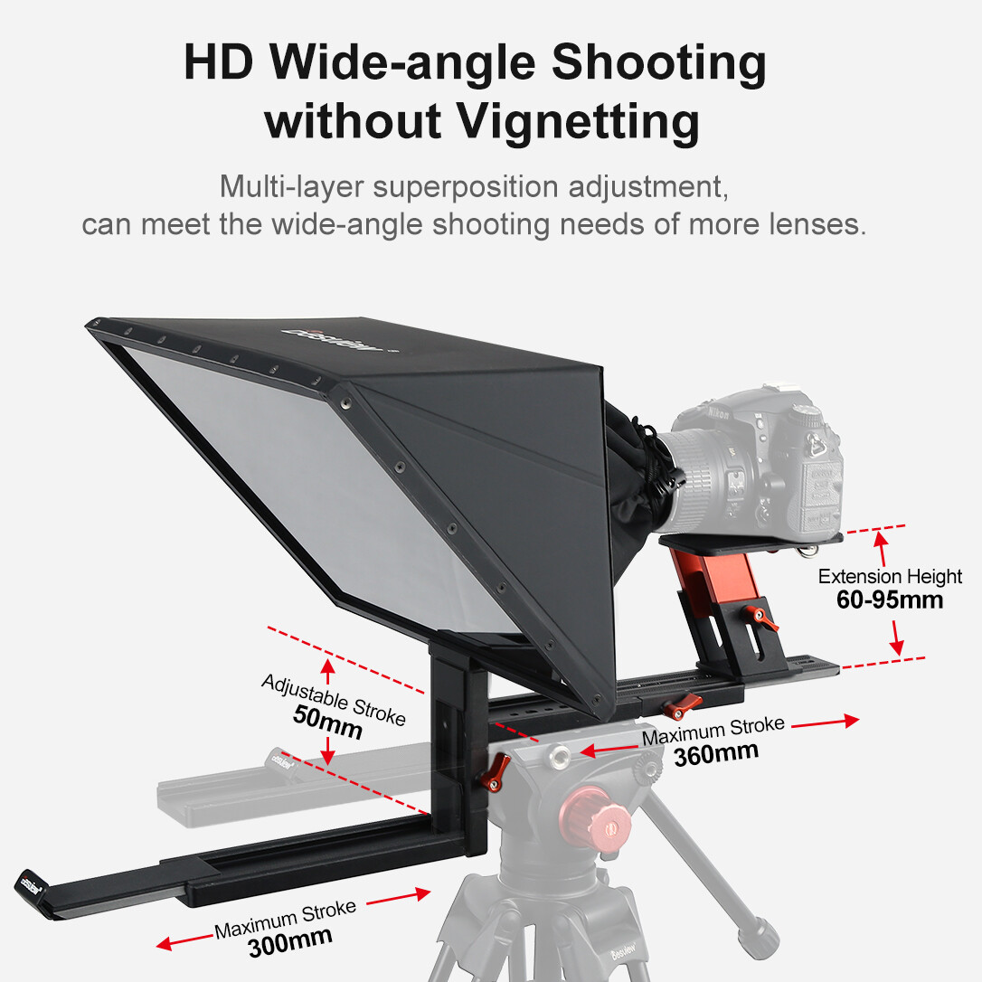 Desview TP170 17 inch Portable Universal HD Teleprompter for Tablet DSLR CameraV