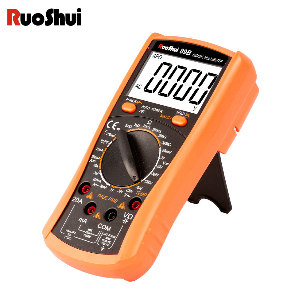 Digital Multimeter Voltmeter Ammeter Ohmmeter Volt AC DC Tester Leads Meter