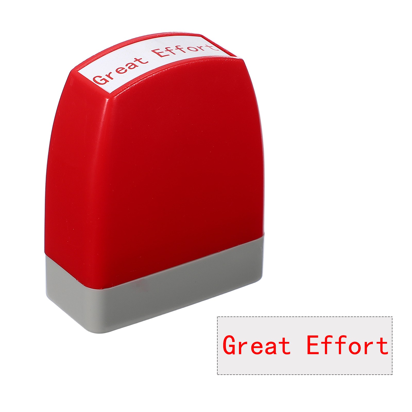 Great Effort Teacher Stamps, 2.1x1.7x0.9 Inch Homework Stamper, Red