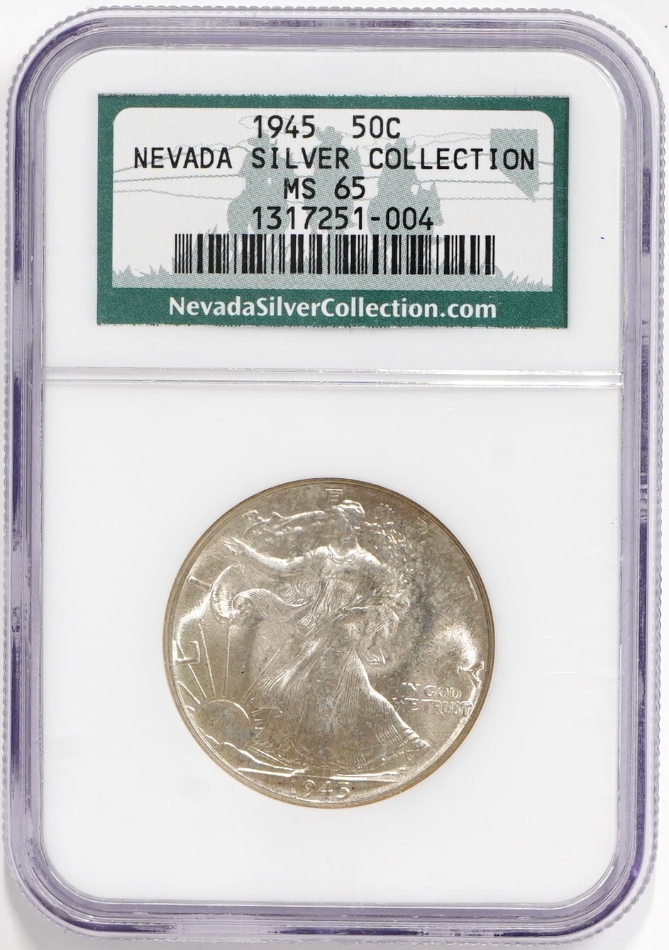 1945(P) Walking Liberty Half Dollar NGC MS-65