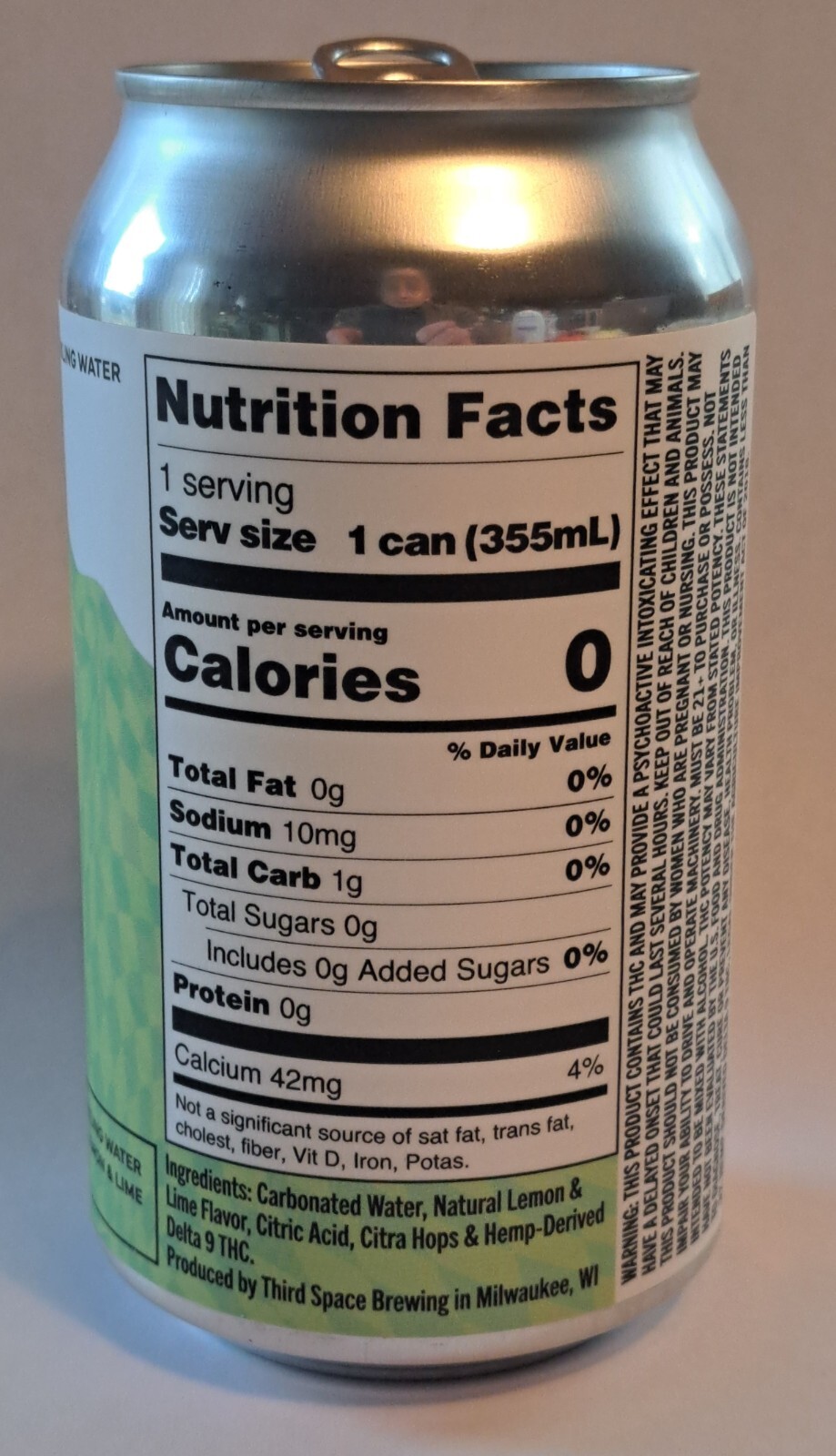 Third Space Brewing HEAD SPACE Lemon-Lime Citra THC Sparkling Water Empty Can