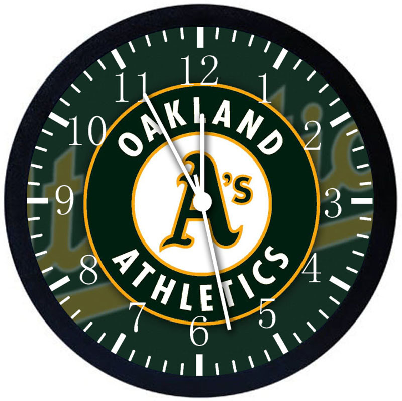 Oakland Athletics Black Frame Wall Clock Nice For Decor or Gifts F15