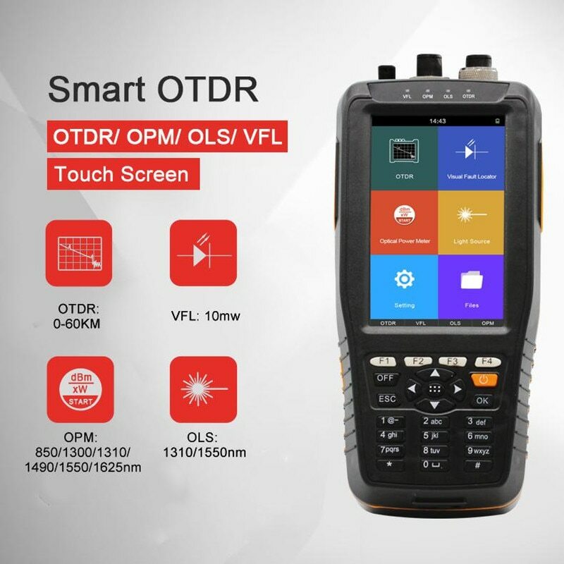 Smart OTDR 1310/1550nm with VFL/OPM/OLS 0-60km Optical Time Domain Reflectometer