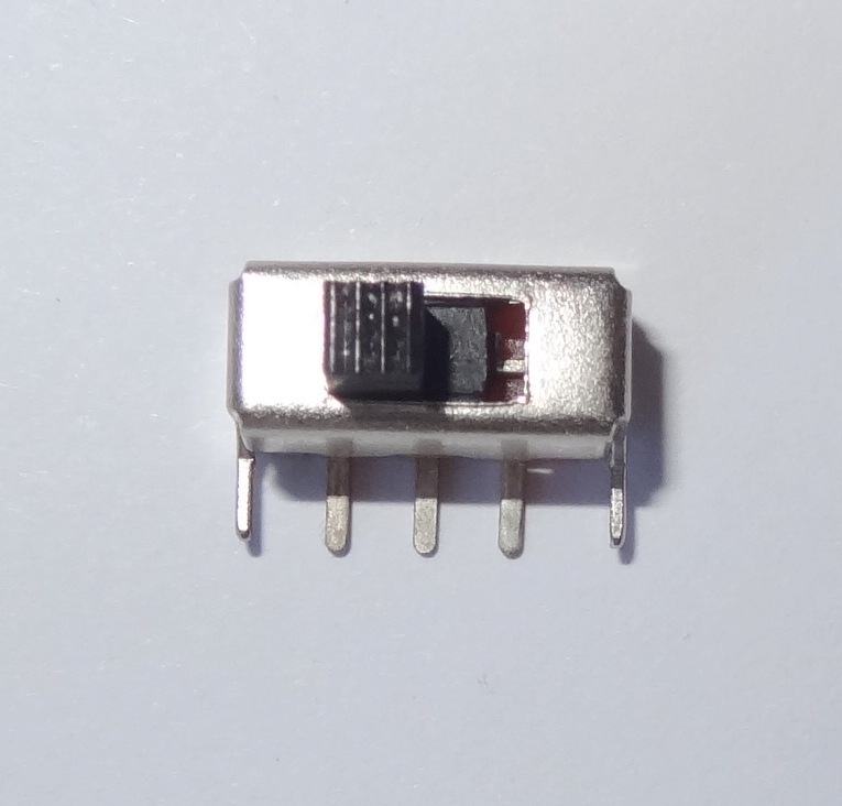 1 pc slide switch, SPDT, PCB, side mount (10D1e)