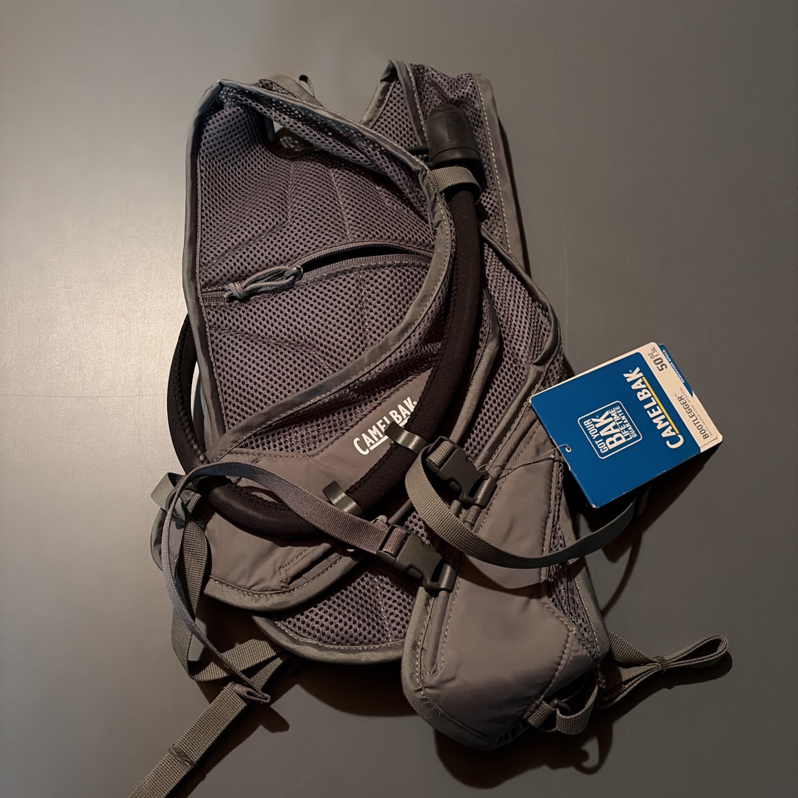 CamelBak Bootlegger Hydration Backpack Gray with Drinking Tube Water NEW w Tags