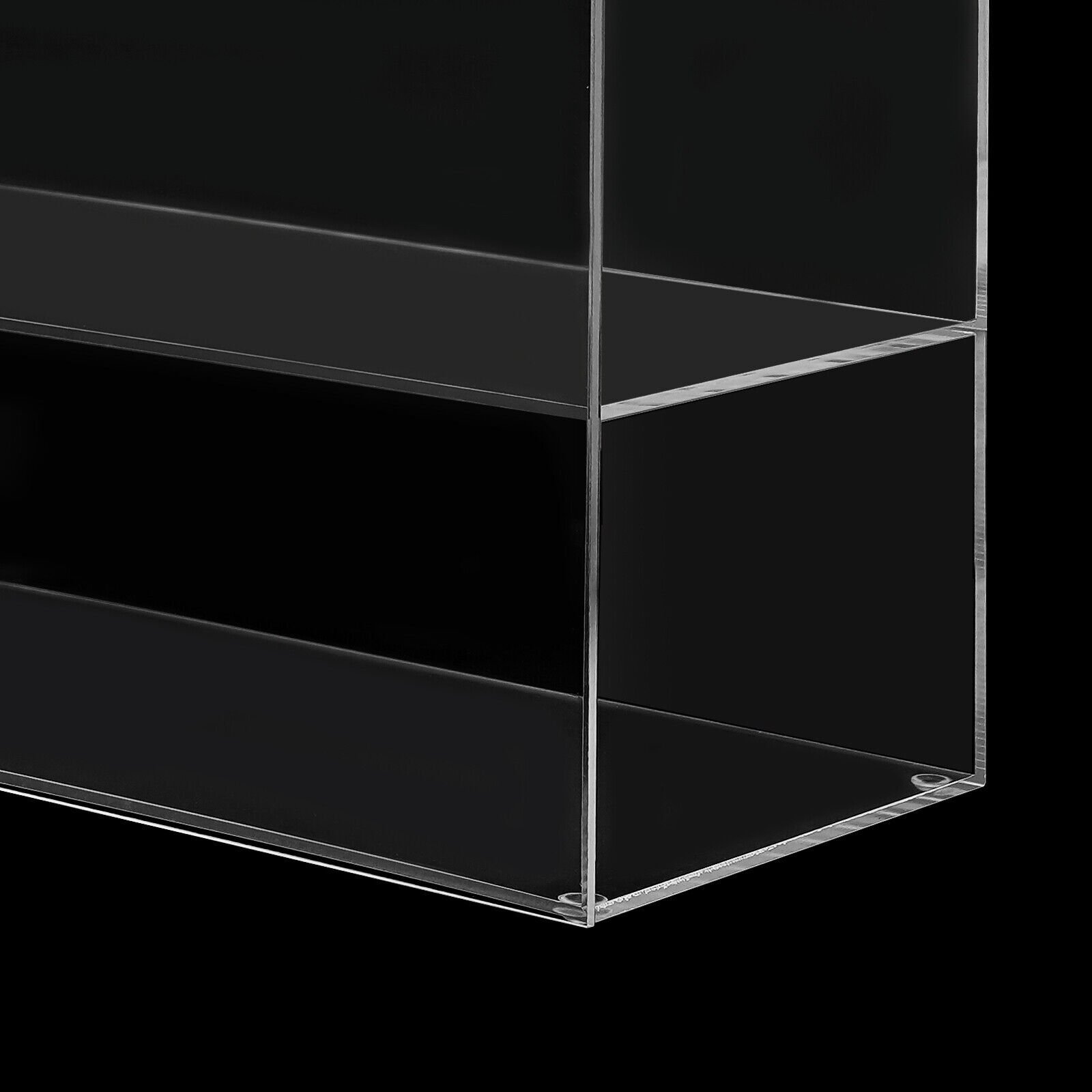 4-Layer Clear Acrylic Display Case 30 × 15 × 40 cm Lockable Countertop Showcase