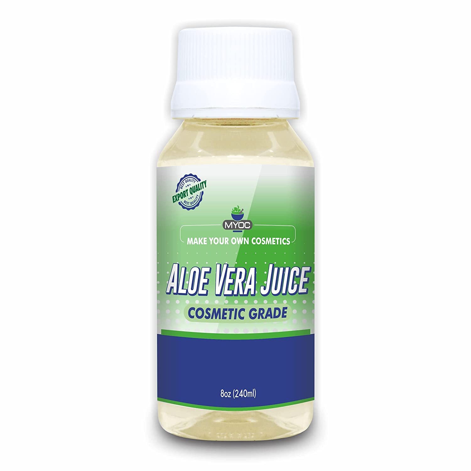 Myoc Aloe Vera Juice, for Skin,Hair & Lotion Making - 240ml - 500ml ,