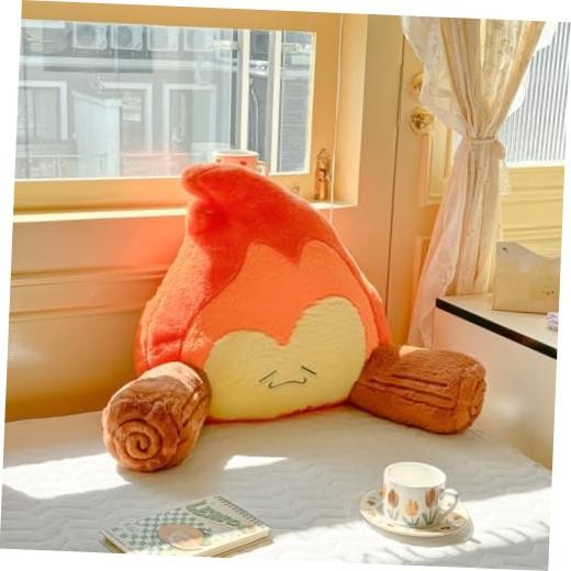 Reading Pillow for Sitting in Bed - Funny Campfire Back Rest, Fake Sleeping