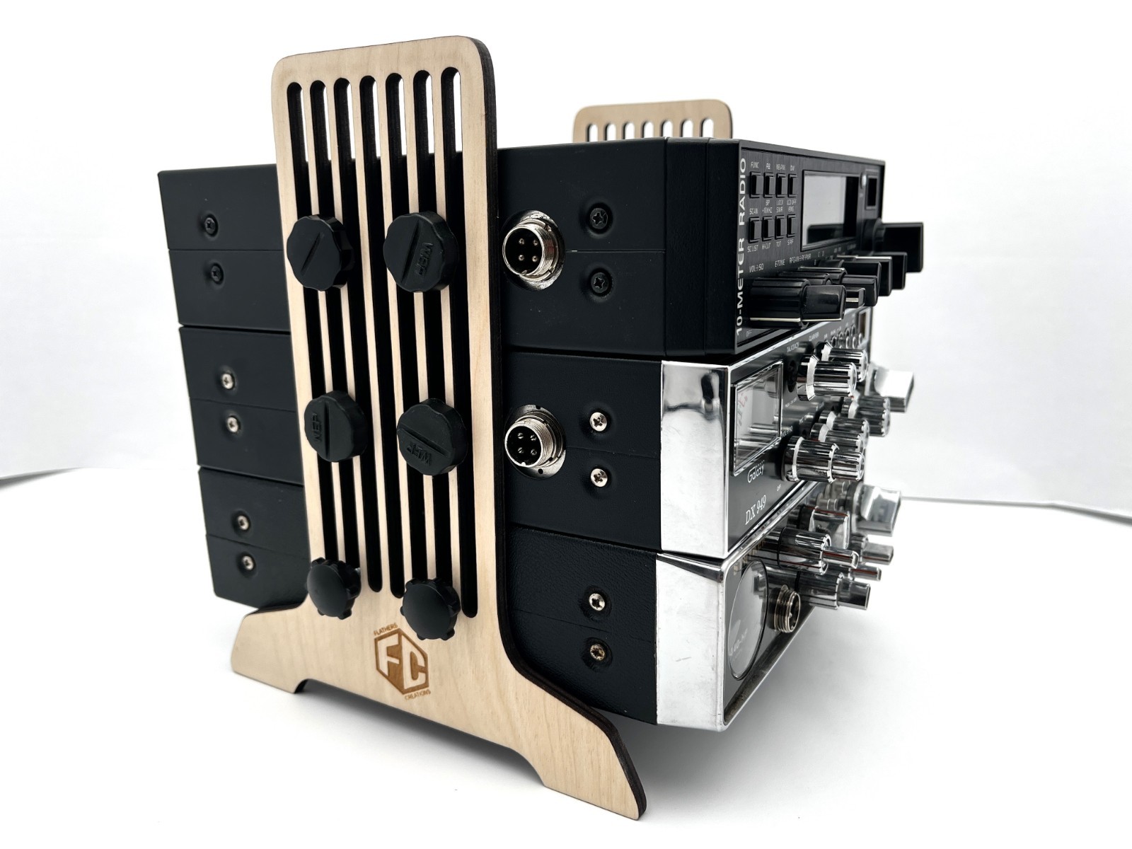 CB Ham radio stand, Holds 3 radios