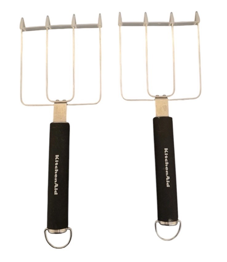 Kitchenaid Turkey / Poultry / Roast Lifters Black Handle 4-Prong Set Of 2