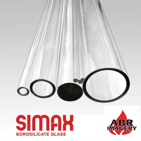 Glass - 33 COE – 19mm x 1.8mm OD Simax Clear Tubing Borosilicate - 10 Pieces