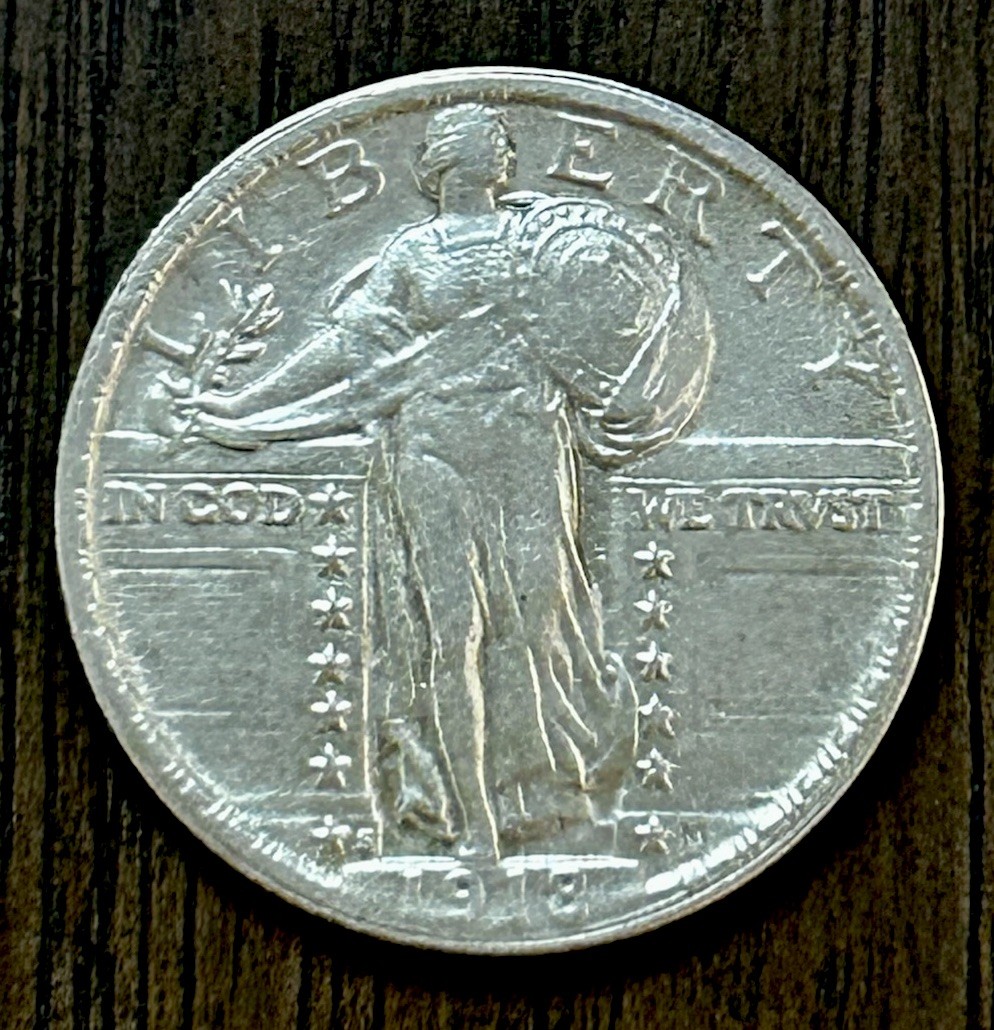 1918-S Standing Liberty Quarter AU ~ 26078