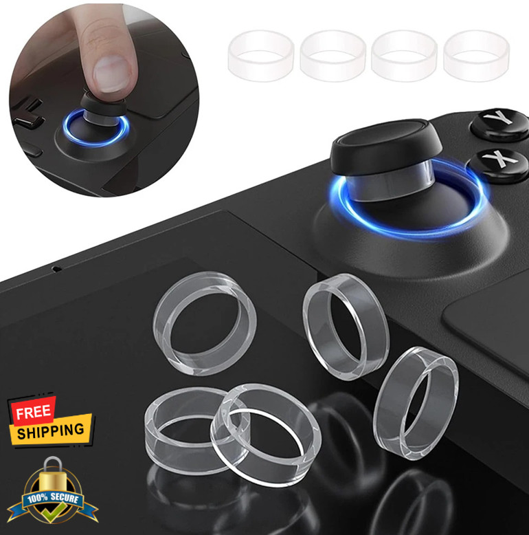 8 pcs Joystick Protective Rubber Rings Silicone Cover for PS5 PS4 Steam Deck